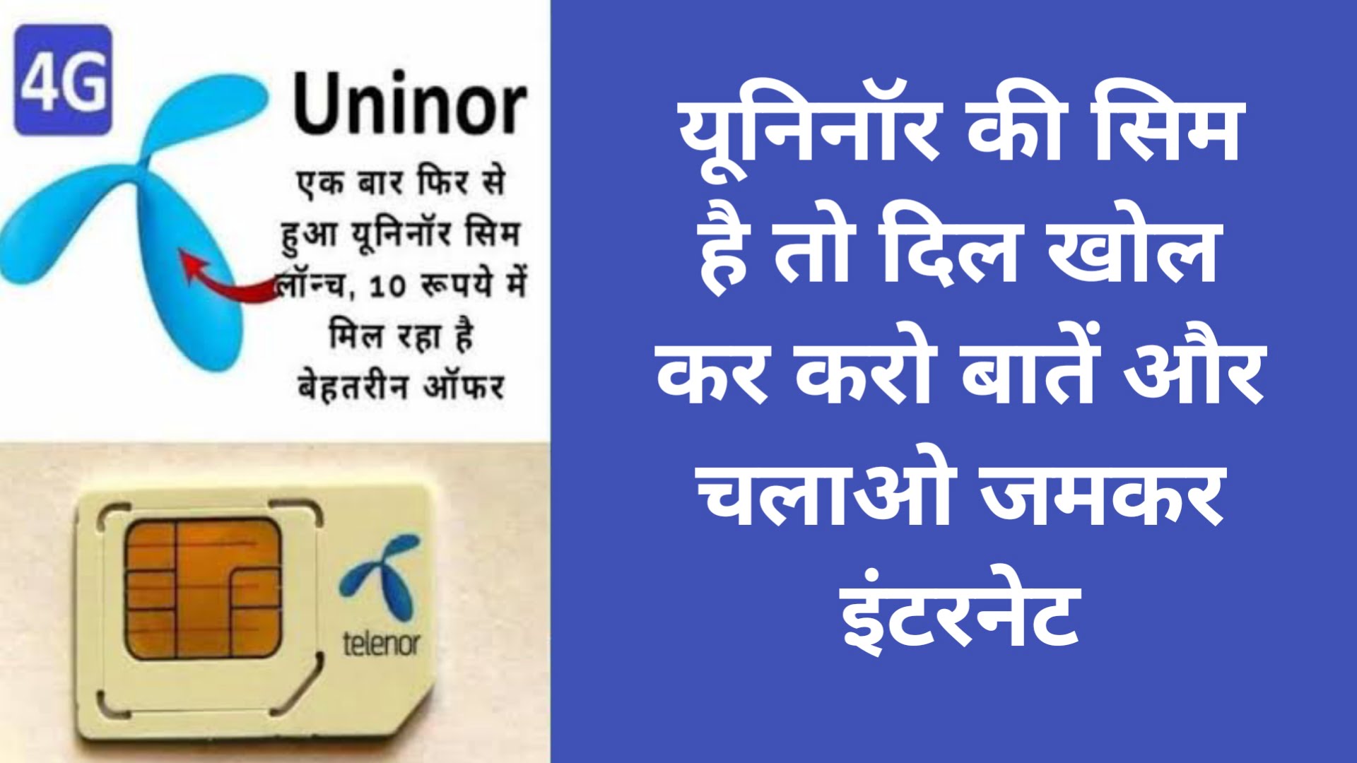 Uninor Return to India with 4G SIM
